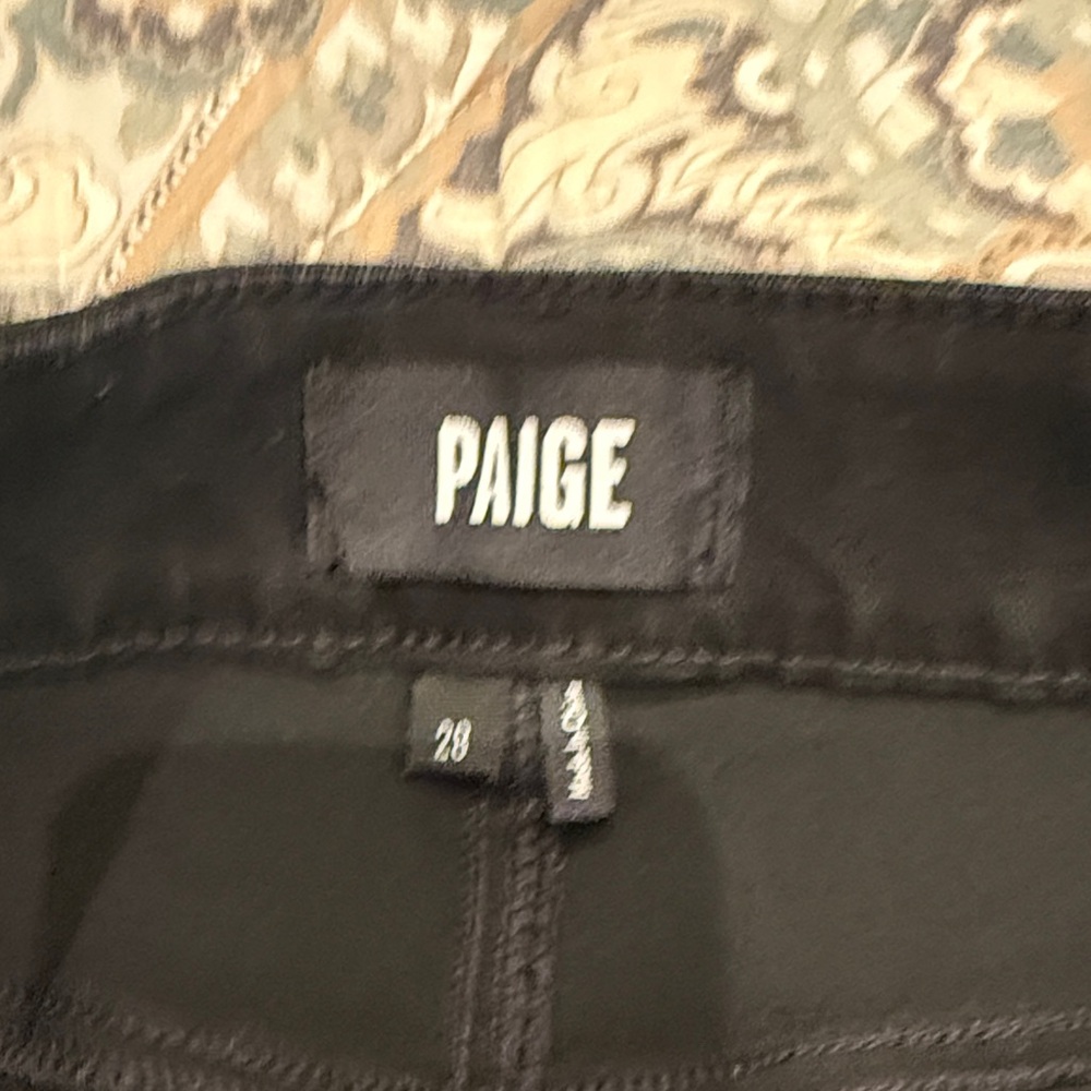 PAIGE Classic Black Wide Leg Jeans